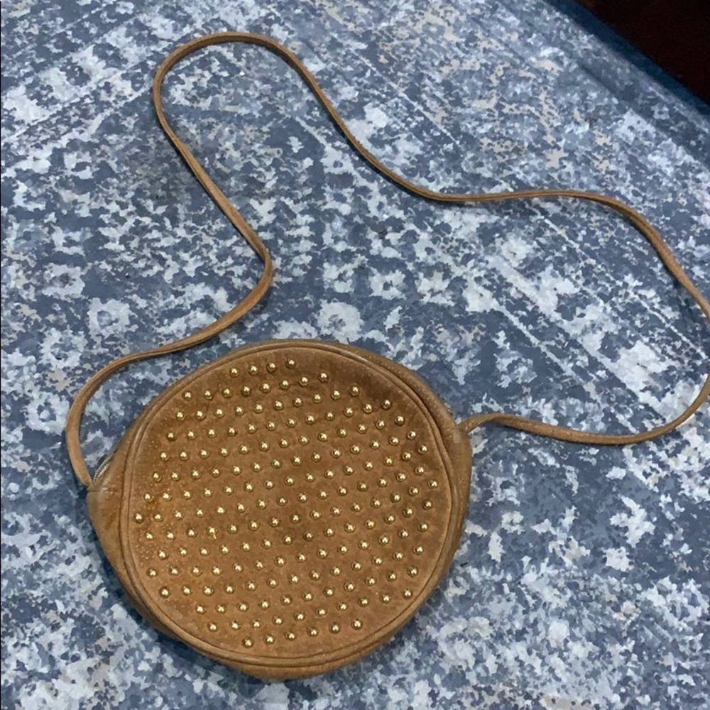 Vintage Brown Suede Crossbody